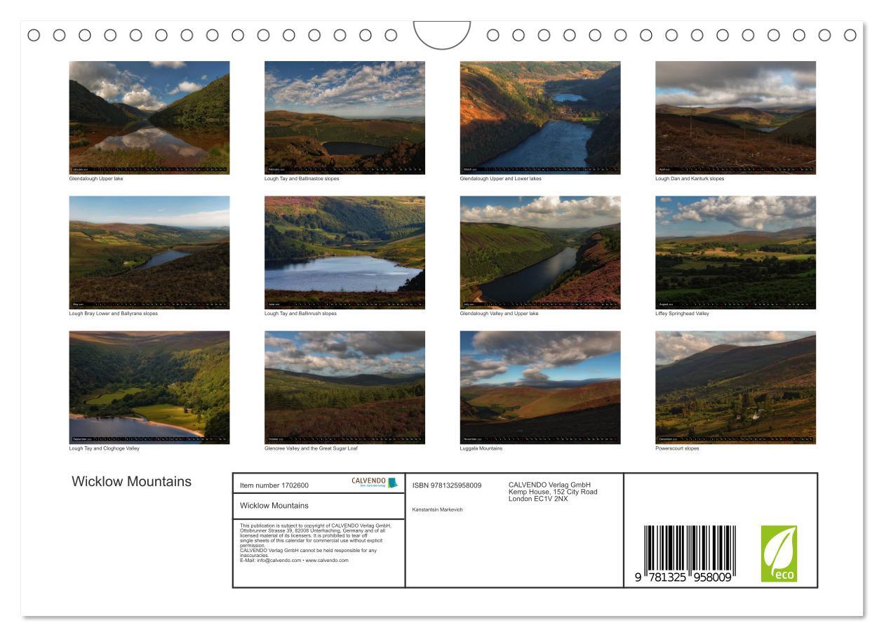 Bild: 9781325958009 | Wicklow Mountains (Wall Calendar 2025 DIN A4 landscape), CALVENDO...