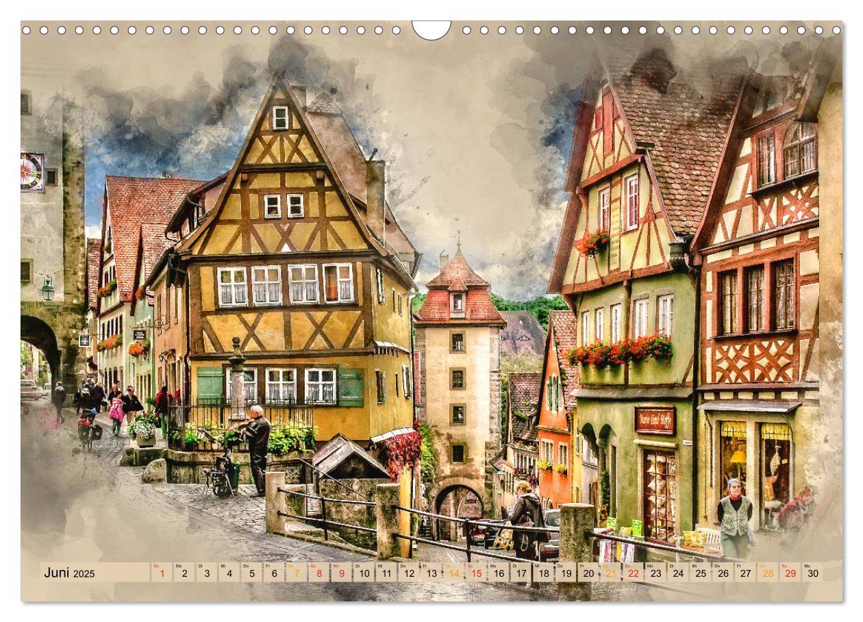 Bild: 9783435409778 | Romantische Städte - Rothenburg ob der Tauber (Wandkalender 2025...