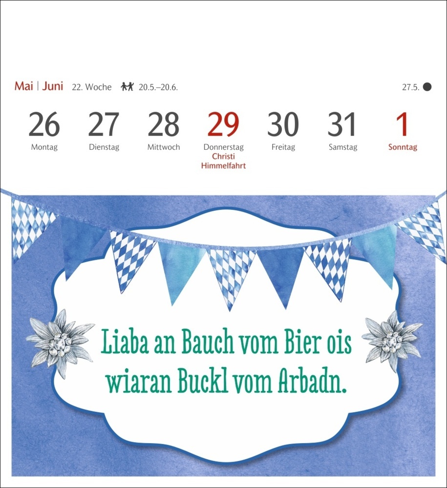 Bild: 9783840035999 | Bairische Sprüche - Do legst di nieda! Postkartenkalender 2025 - 53...