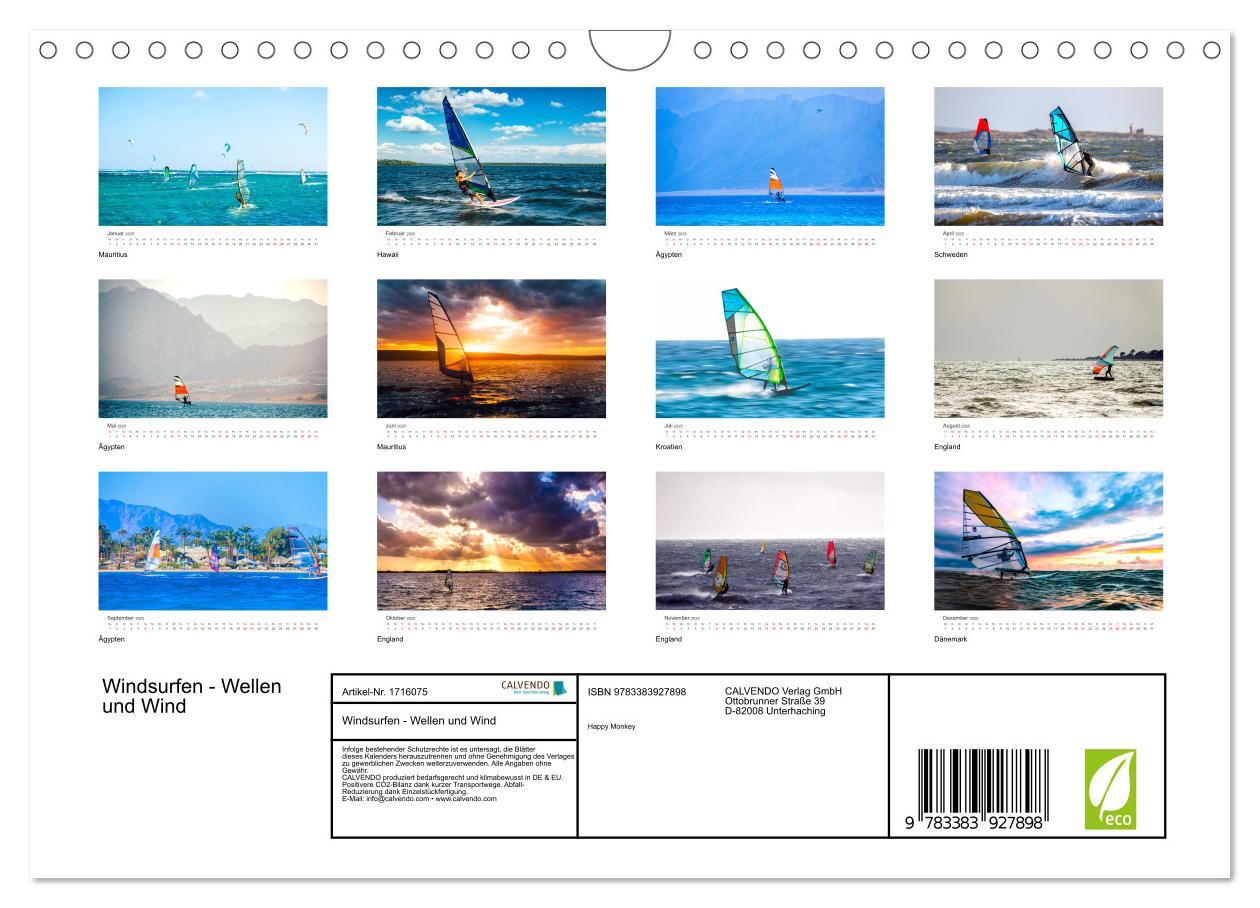 Bild: 9783383927898 | Windsurfen - Wellen und Wind (Wandkalender 2025 DIN A4 quer),...