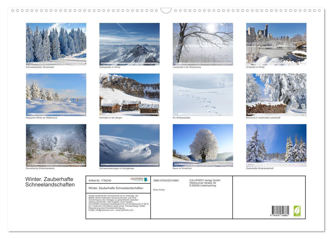 Bild: 9783435316861 | Winter. Zauberhafte Schneelandschaften (Wandkalender 2025 DIN A2...