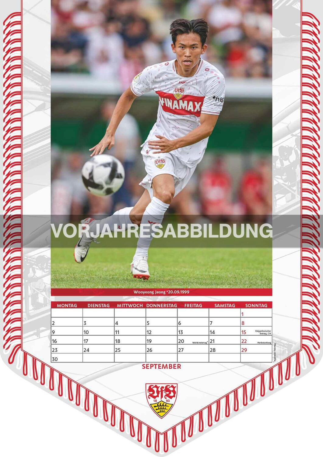 Bild: 4002725994486 | VfB Stuttgart 2025 - Bannerkalender - Fan-Kalender -...