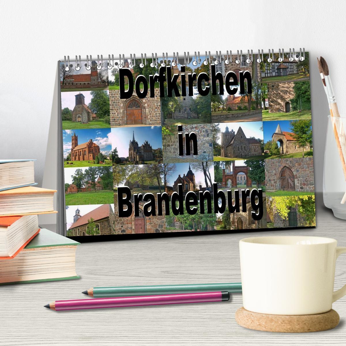 Bild: 9783435760640 | Dorfkirchen in Brandenburg (Tischkalender 2025 DIN A5 quer),...