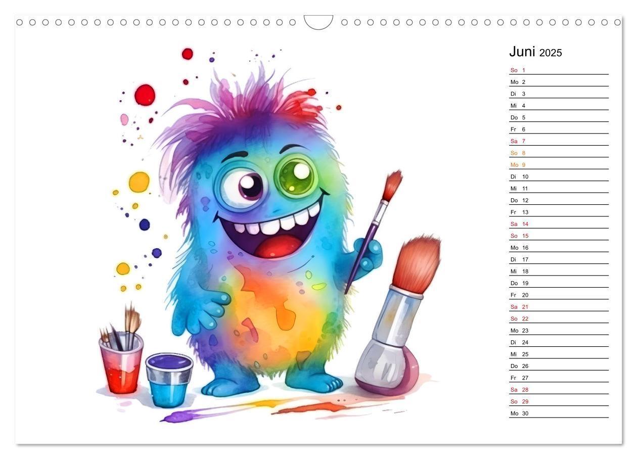 Bild: 9783383905728 | Monsterjobs - Kleine Monster, große Träume (Wandkalender 2025 DIN...