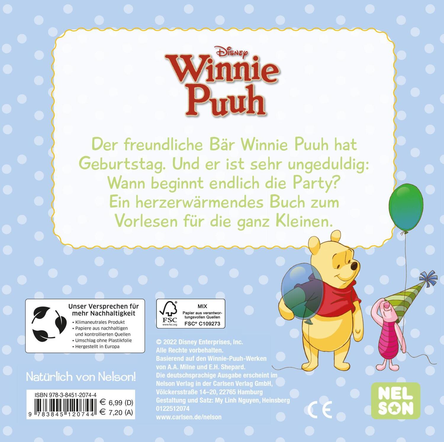 Rückseite: 9783845120744 | Disney Pappenbuch: Winnie Puuh | Buch | Disney Winnie Puuh | 20 S.