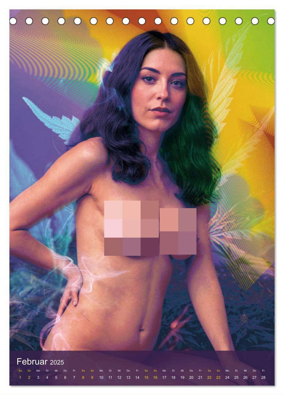 Bild: 9783457131701 | Psychodelic -Sexy Girls &amp; Cannabis (Tischkalender 2025 DIN A5...