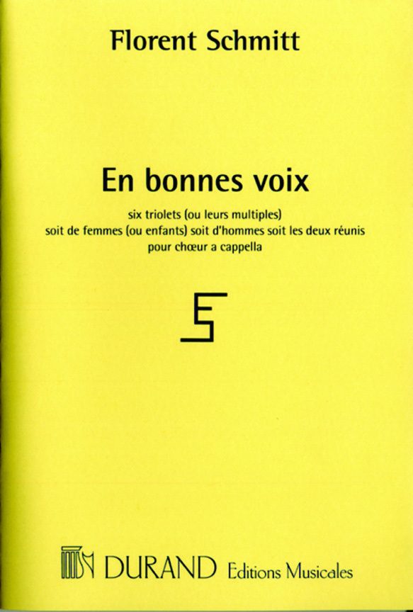 Cover: 9790044080731 | En Bonnes Voix, opus 91 | Florent Schmitt | Partitur | 2007