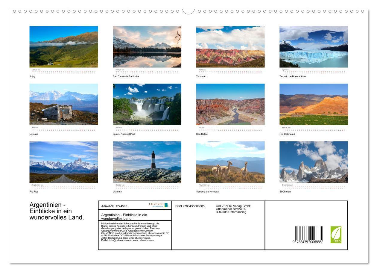 Bild: 9783435006885 | Argentinien - Einblicke in ein wundervolles Land. (Wandkalender...