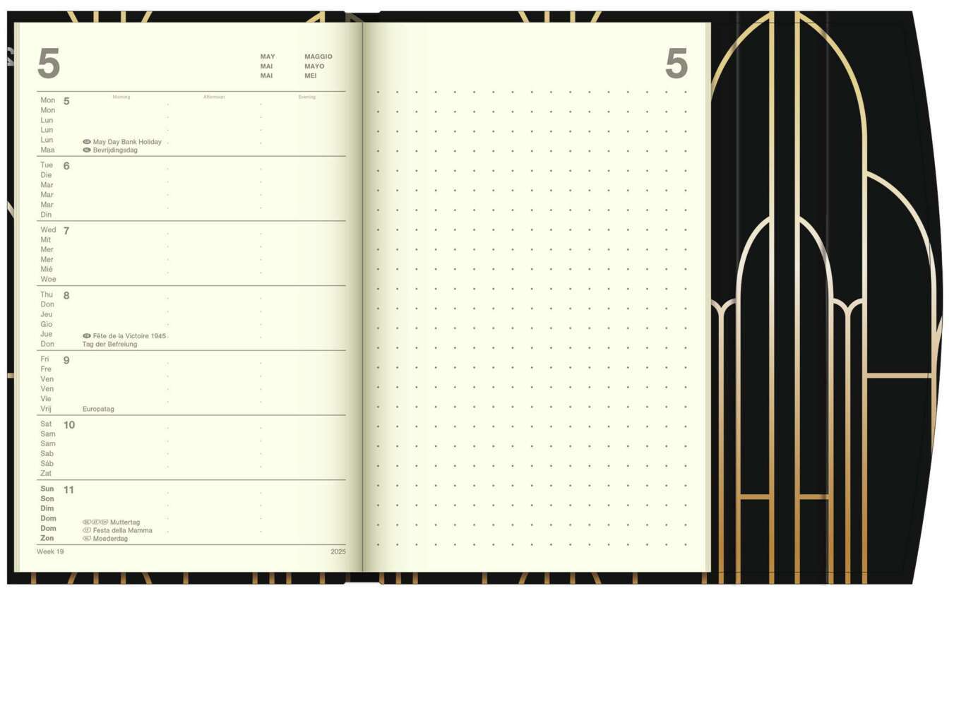 Bild: 4002725994547 | N NEUMANNVERLAGE - Art Deco 2025 Diary, 10x15cm, Taschenkalender...