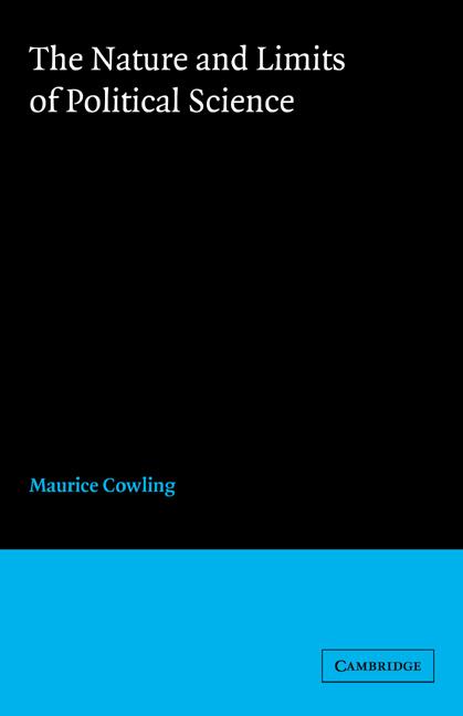 Cover: 9780521025829 | The Nature and Limits of Political Science | Maurice Cowling (u. a.)