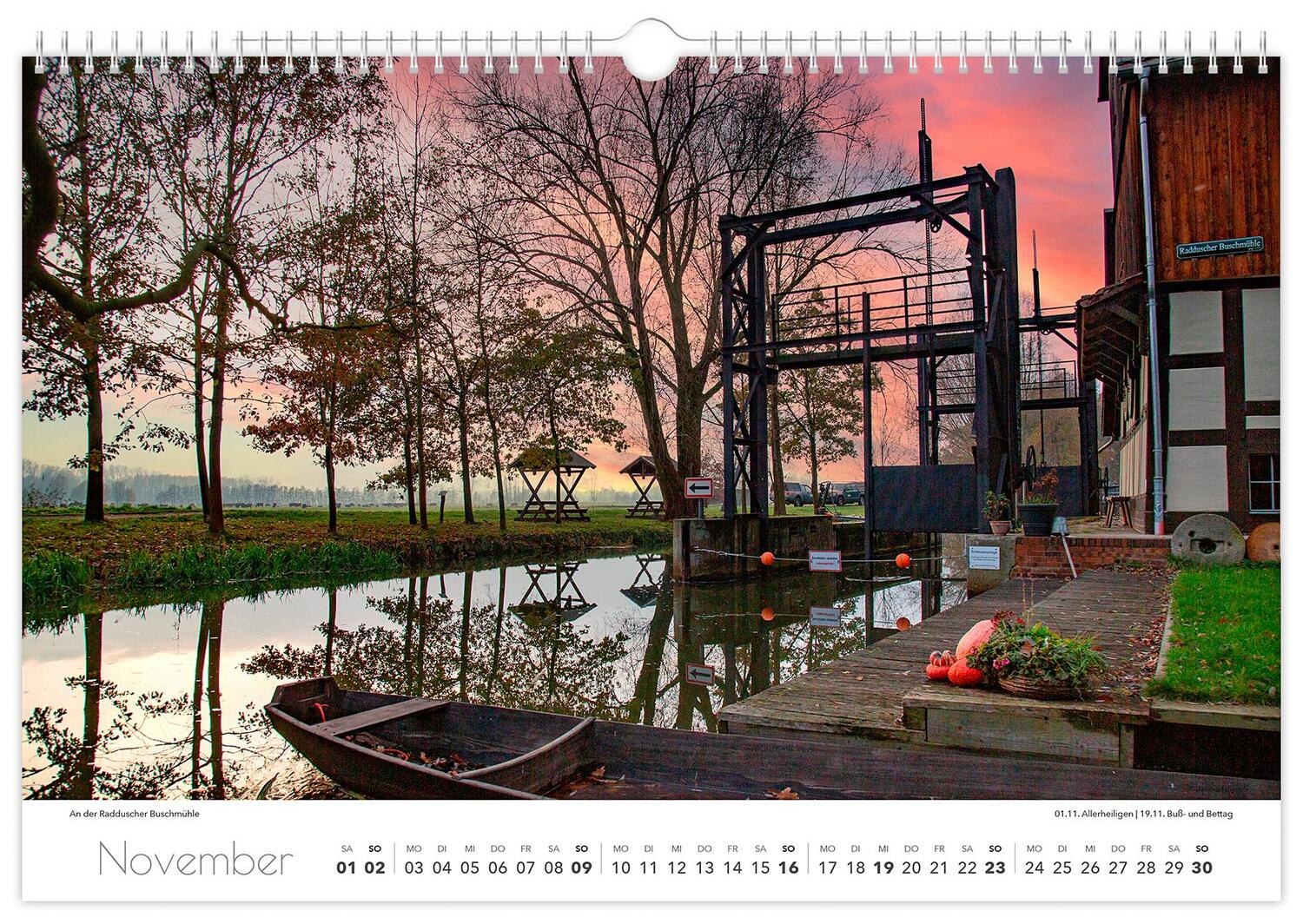 Bild: 9783910680562 | Kalender Spreewald 2025 | Peter Becker 45 x 30 cm weißes Kalendarium