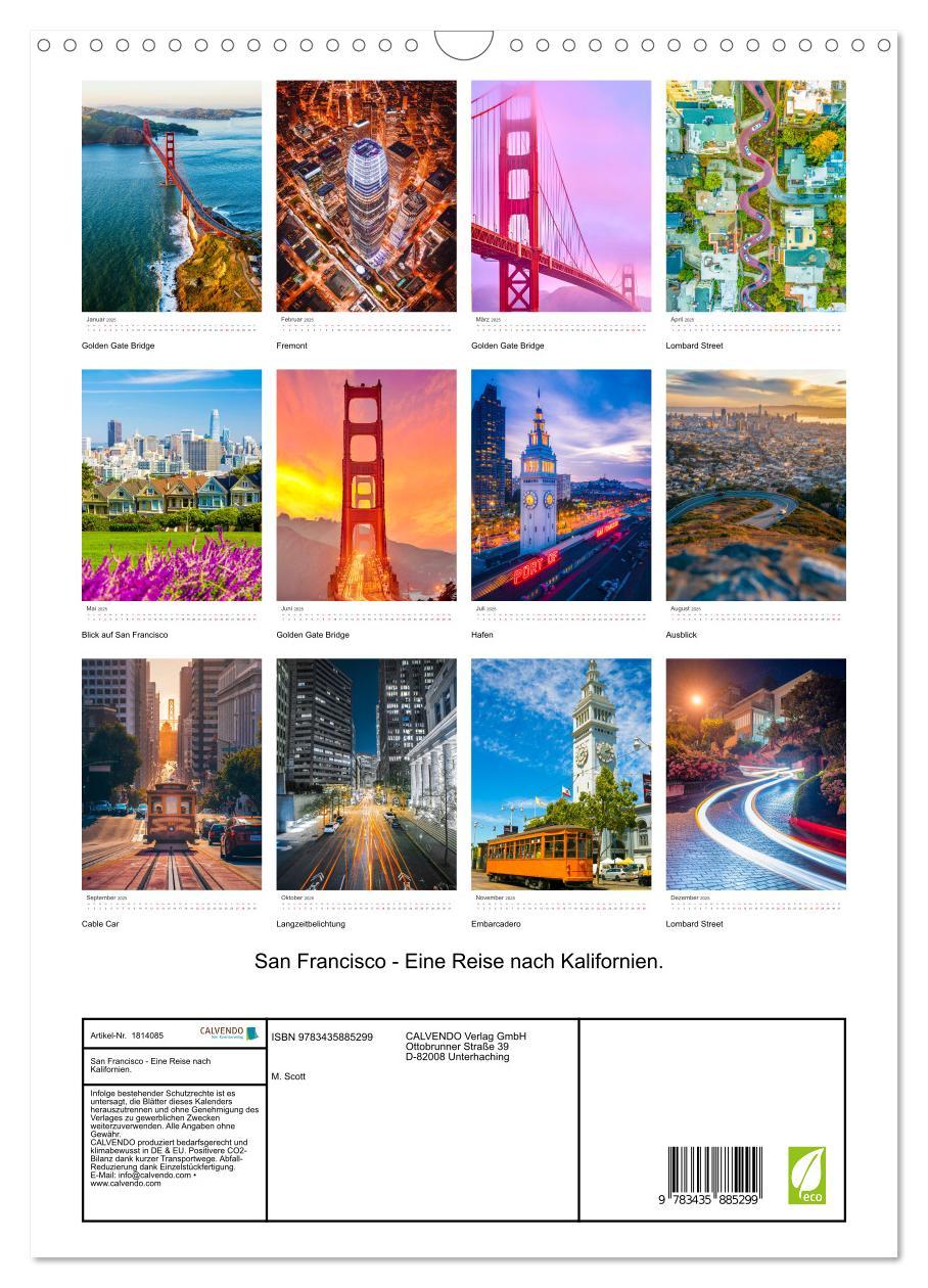 Bild: 9783435885299 | San Francisco - Eine Reise nach Kalifornien. (Wandkalender 2025 DIN...