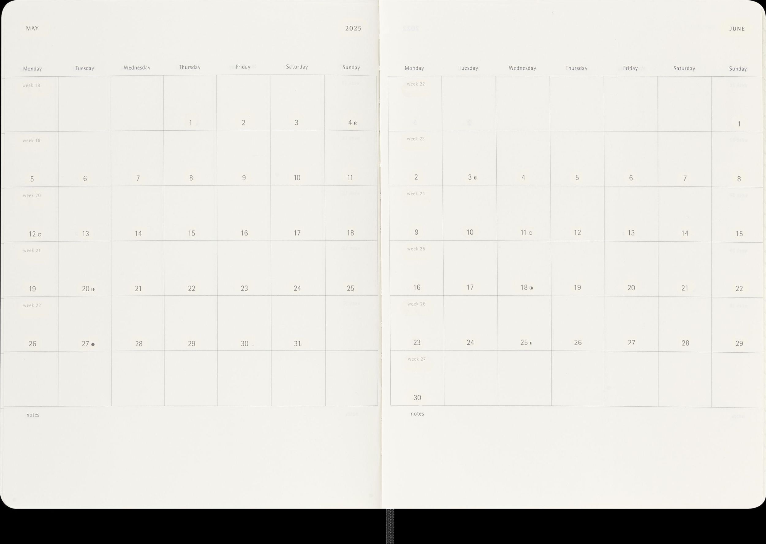 Bild: 8056999270681 | Moleskine 18 Monate Wochenkalender 2024/2025, XL, 1 Wo = 2 Seiten,...