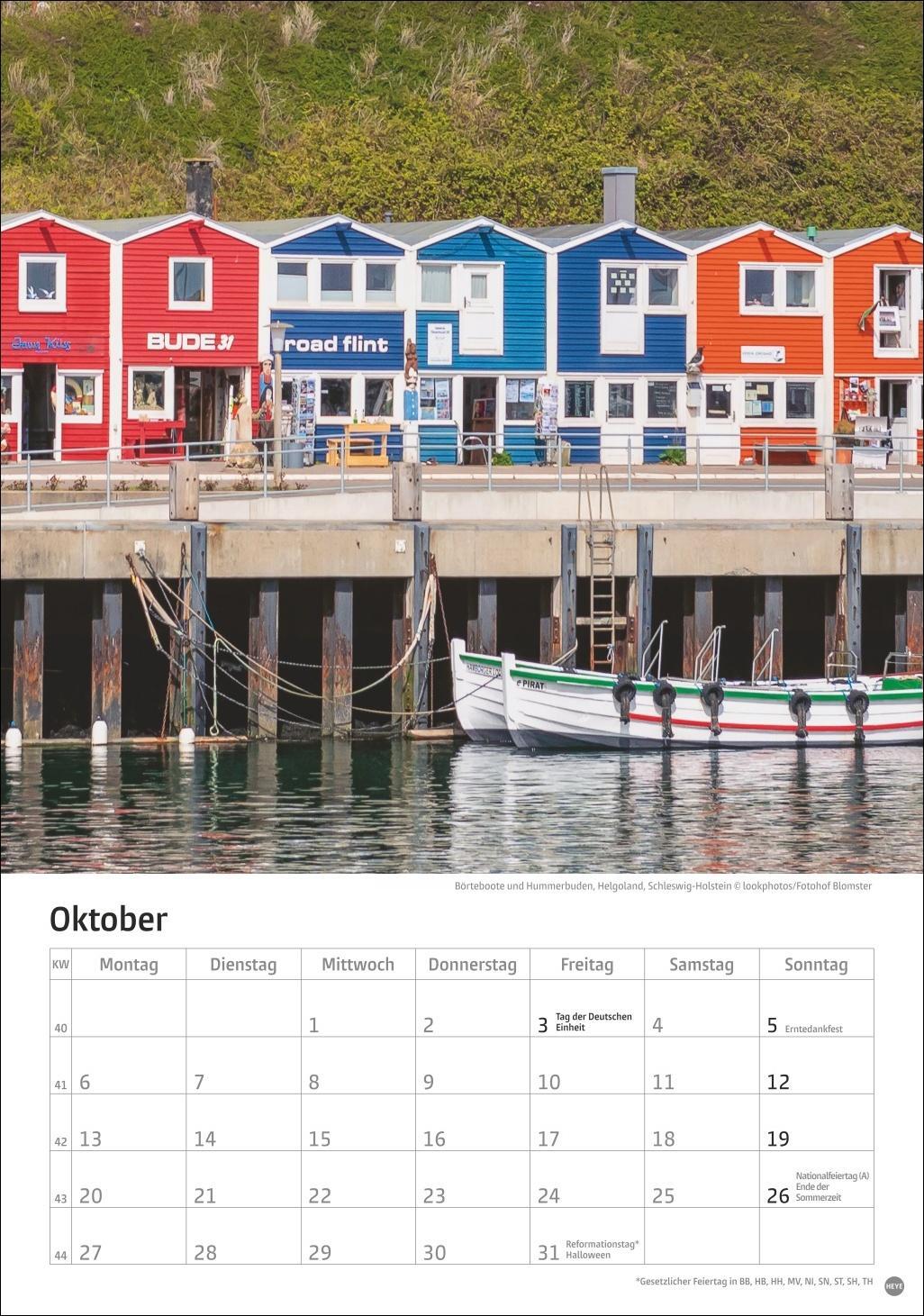 Bild: 9783756405565 | Deutschlands Küsten Kalender 2025 | Heye | Kalender | Spiralbindung