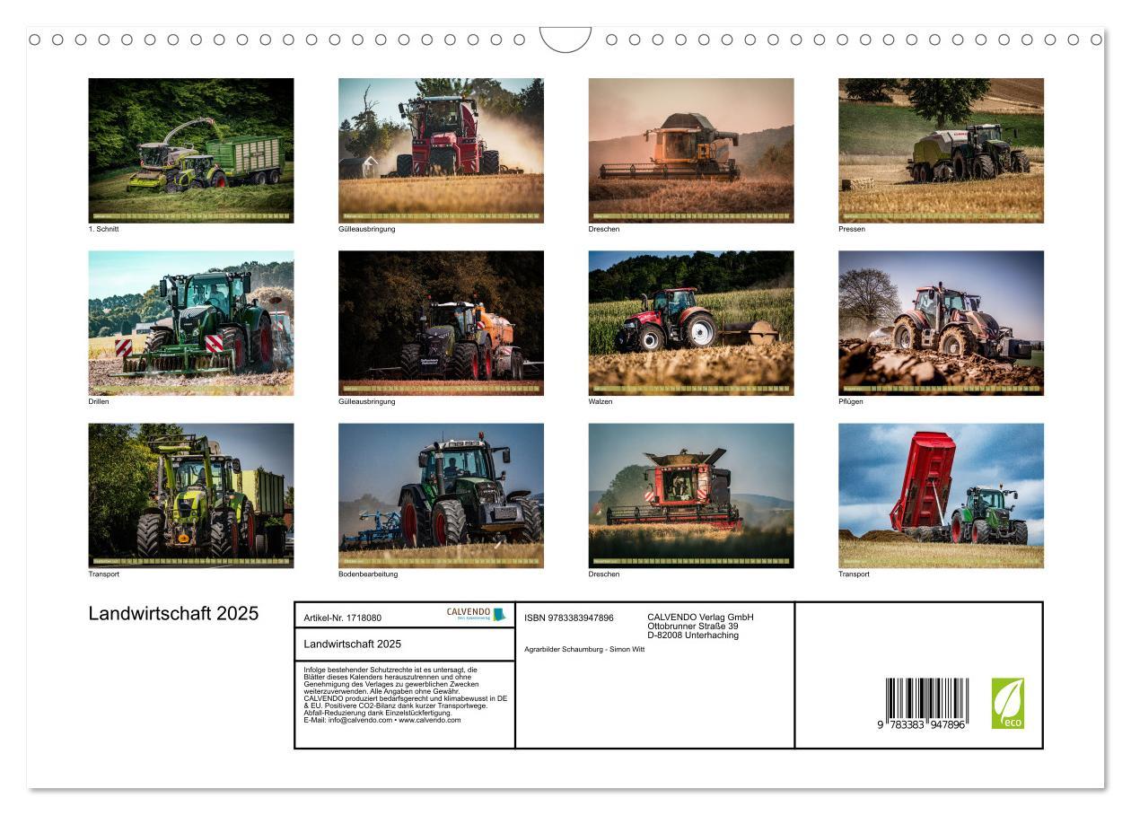 Bild: 9783383947896 | Landwirtschaft 2025 (Wandkalender 2025 DIN A3 quer), CALVENDO...