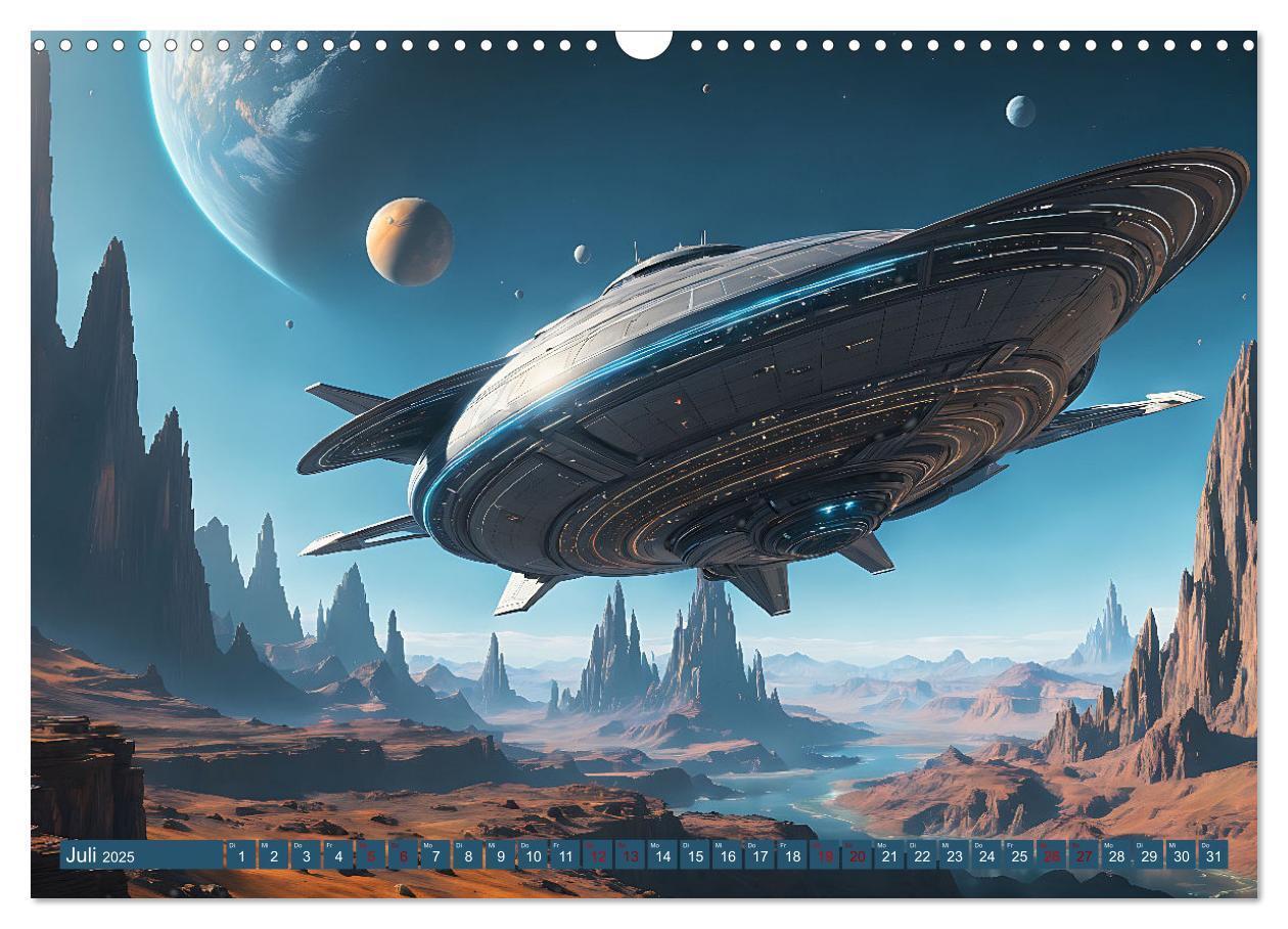 Bild: 9783383851155 | Alien Starships (Wandkalender 2025 DIN A3 quer), CALVENDO...