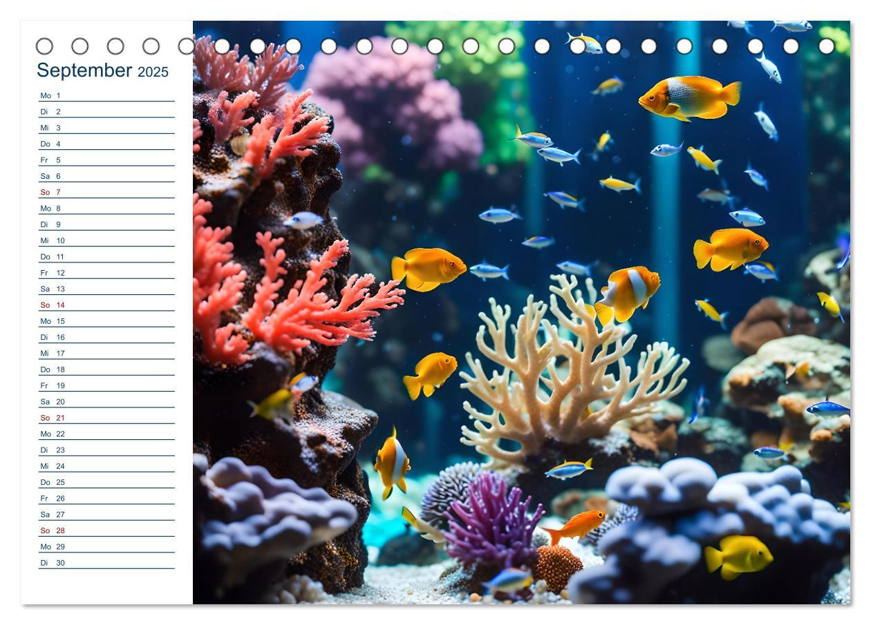 Bild: 9783457144886 | Aquarienzauber - Bunte KI Unterwasserwelten (Tischkalender 2025 DIN...