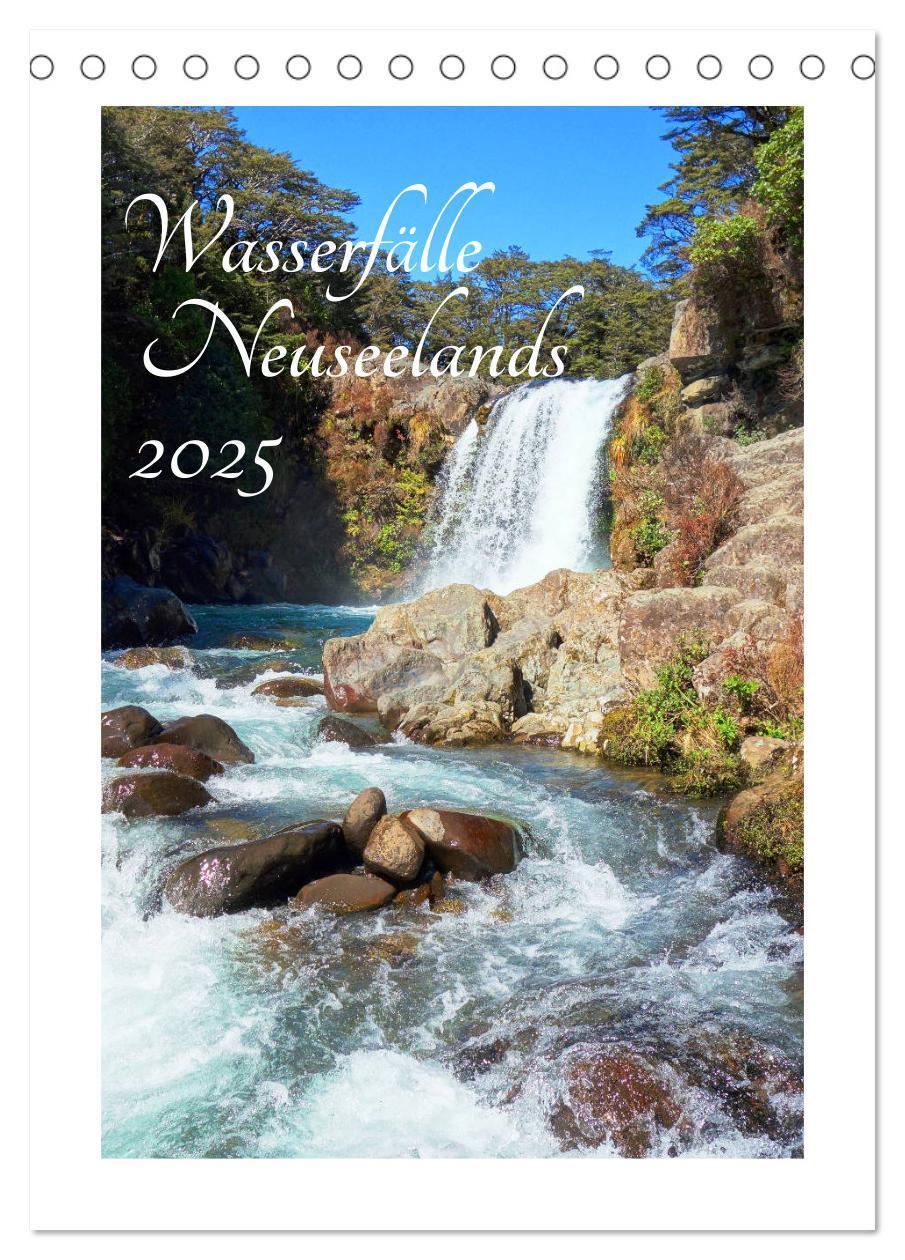 Cover: 9783435983803 | Wasserfälle Neuseelands (Tischkalender 2025 DIN A5 hoch), CALVENDO...