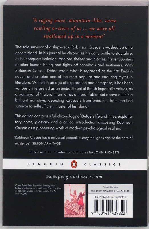 Rückseite: 9780141439822 | Robinson Crusoe | Daniel Defoe | Taschenbuch | 252 S. | Englisch