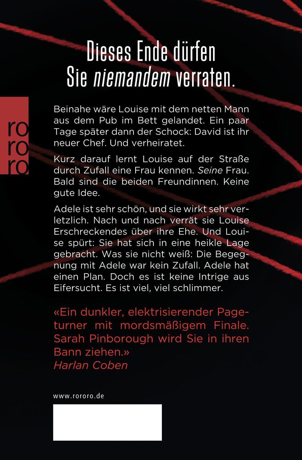 Rückseite: 9783499272653 | Sie weiß von dir | Sarah Pinborough | Taschenbuch | Deutsch | 2017