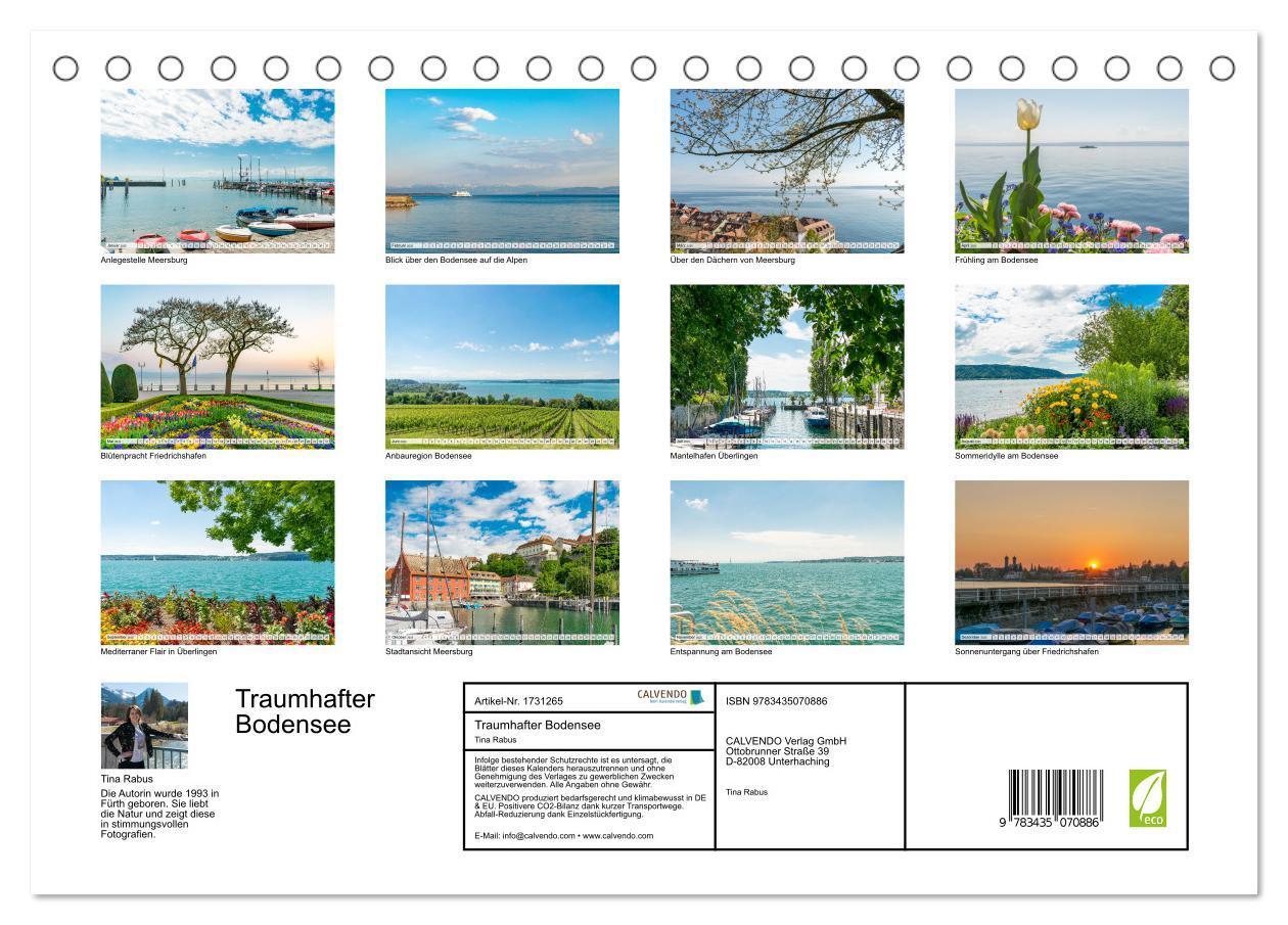 Bild: 9783435070886 | Traumhafter Bodensee (Tischkalender 2025 DIN A5 quer), CALVENDO...