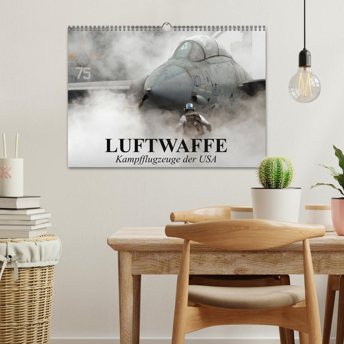 Bild: 9783435618712 | Luftwaffe. Kampfflugzeuge der USA (Wandkalender 2025 DIN A3 quer),...