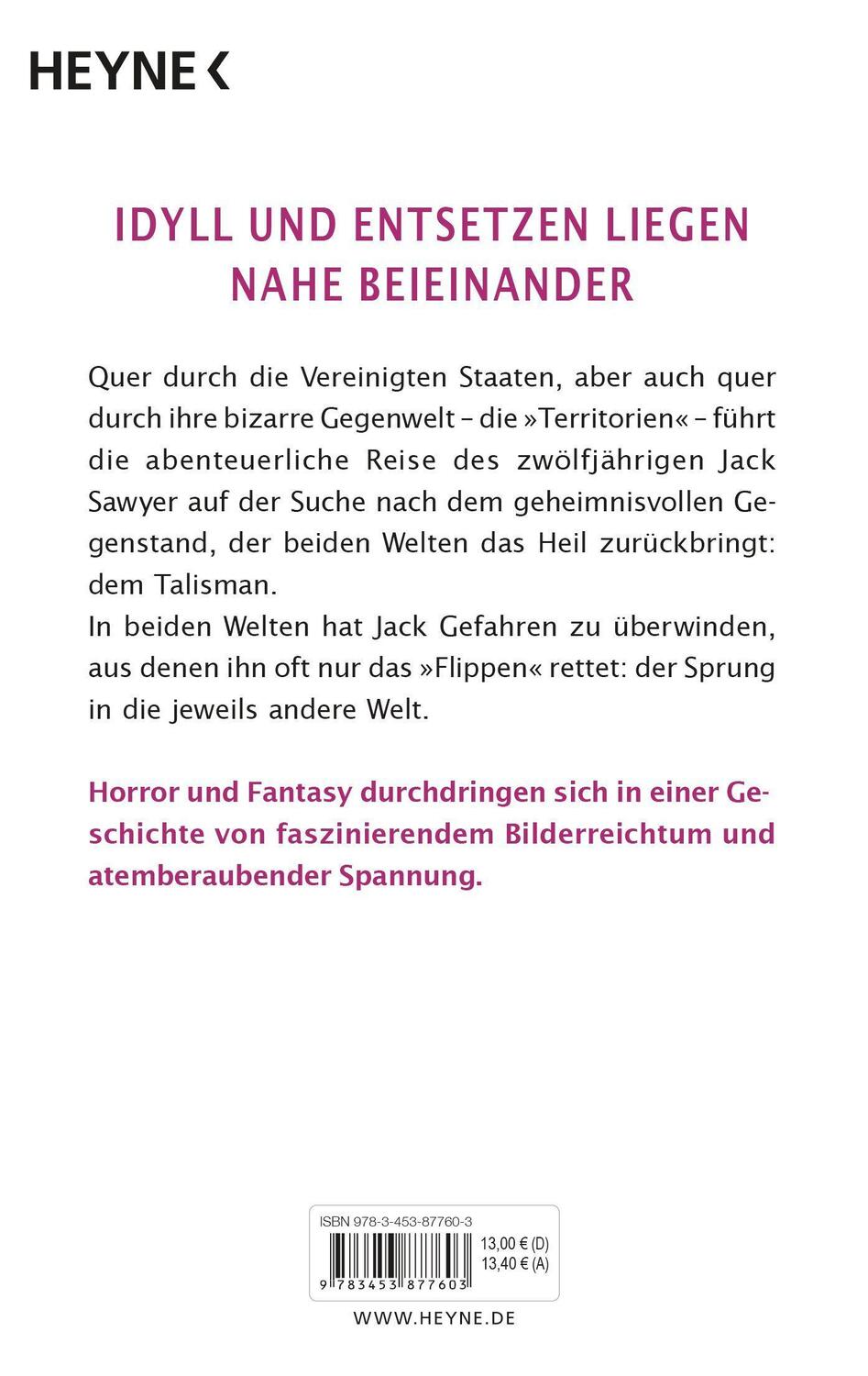 Bild: 9783453877603 | Der Talisman | Stephen King (u. a.) | Taschenbuch | Deutsch | 2004