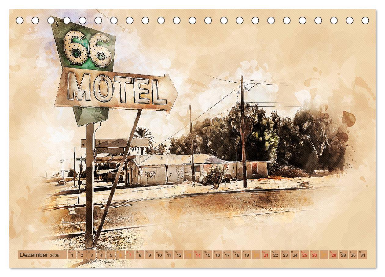 Bild: 9783435213948 | Route 66 - 2451 Meilen Nostalgie (Tischkalender 2025 DIN A5 quer),...