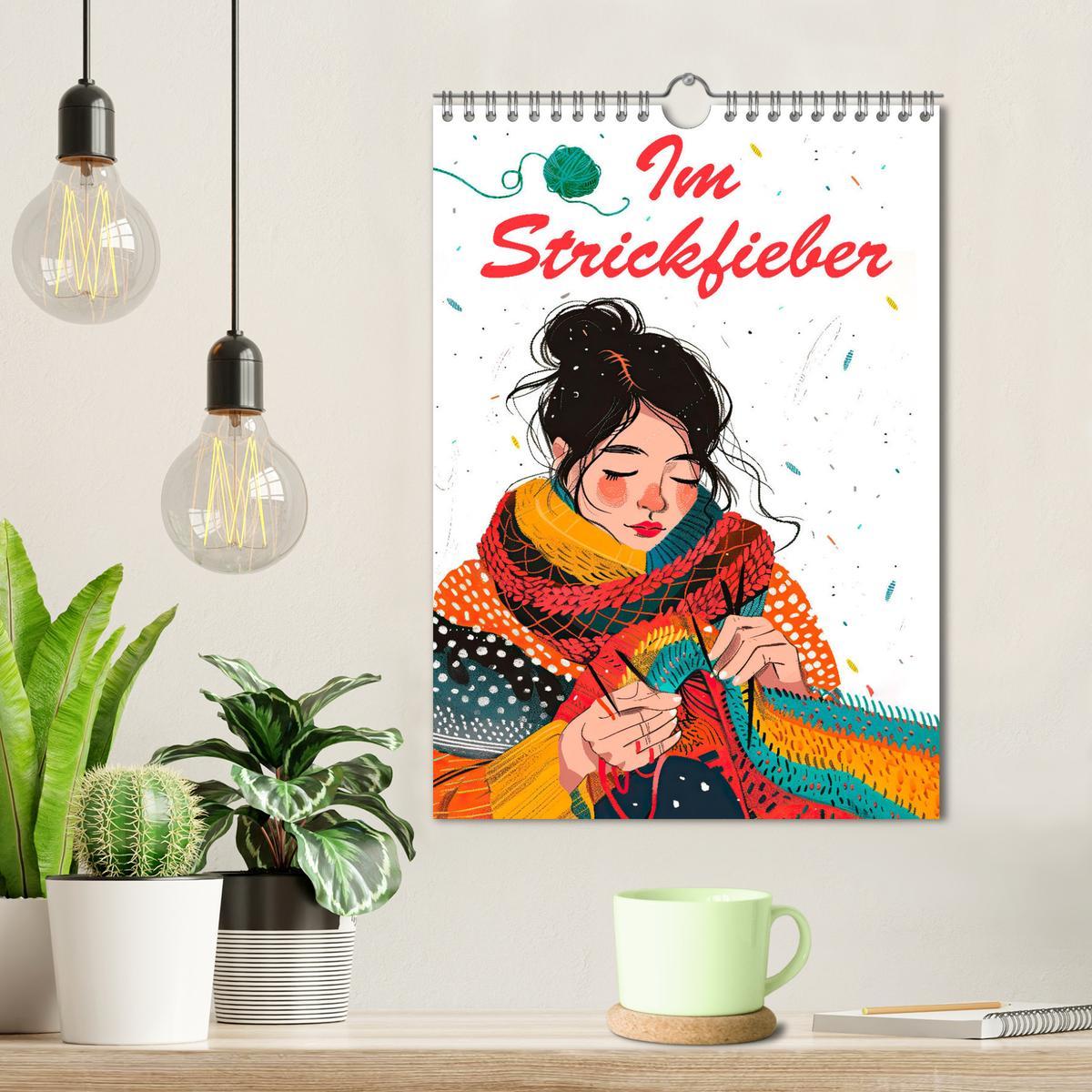 Bild: 9783457162293 | Im Strickfieber (Wandkalender 2025 DIN A4 hoch), CALVENDO...