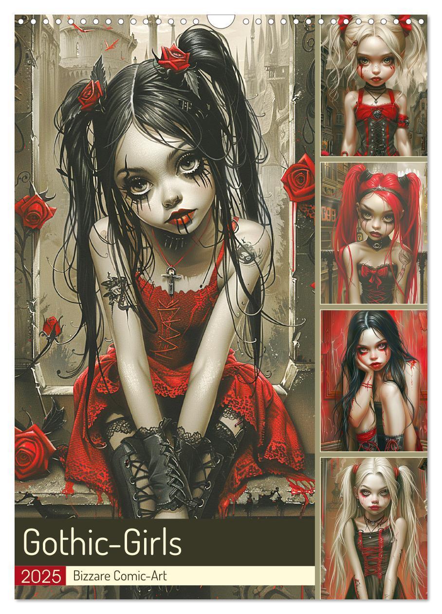 Cover: 9783457126783 | Gothic-Girls. Bizzare Comic-Art (Wandkalender 2025 DIN A3 hoch),...