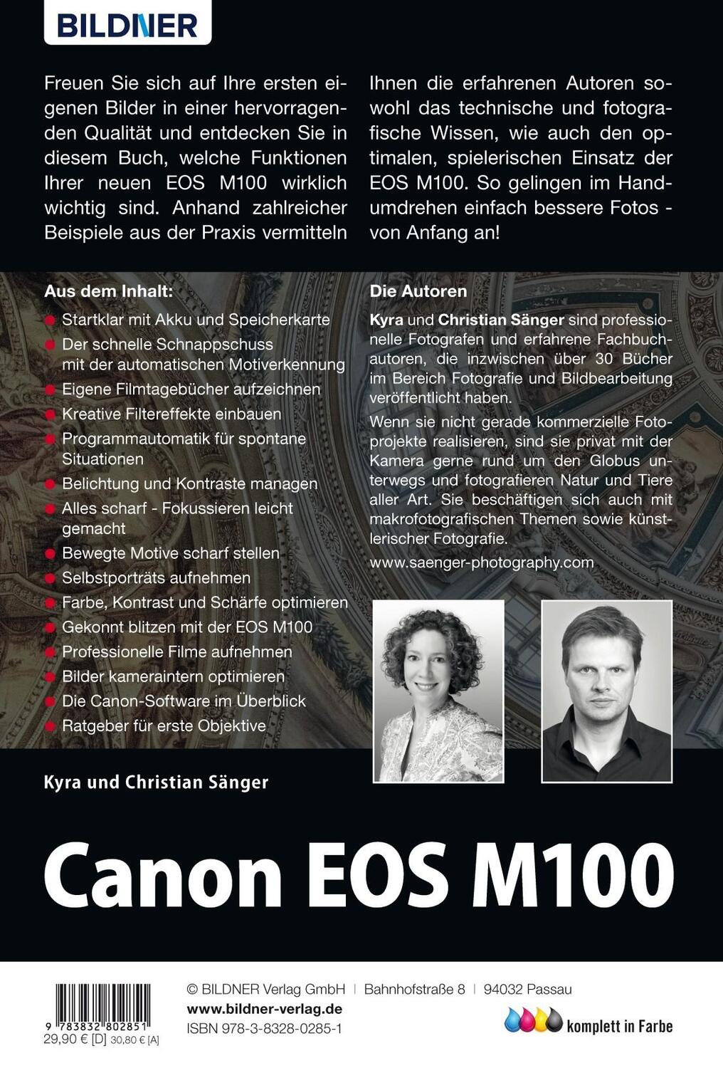 Rückseite: 9783832802851 | Canon EOS M100 - Für bessere Fotos von Anfang an | Kyra Sänger (u. a.)