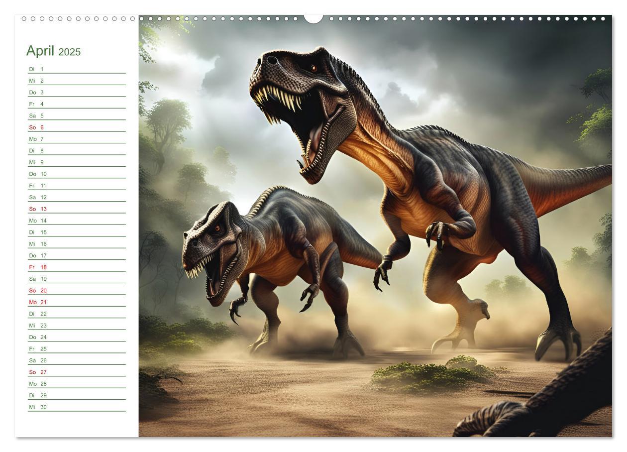 Bild: 9783383864728 | KI Dinosaurier - Herrscher der Lüfte, Land und Meer (Wandkalender...