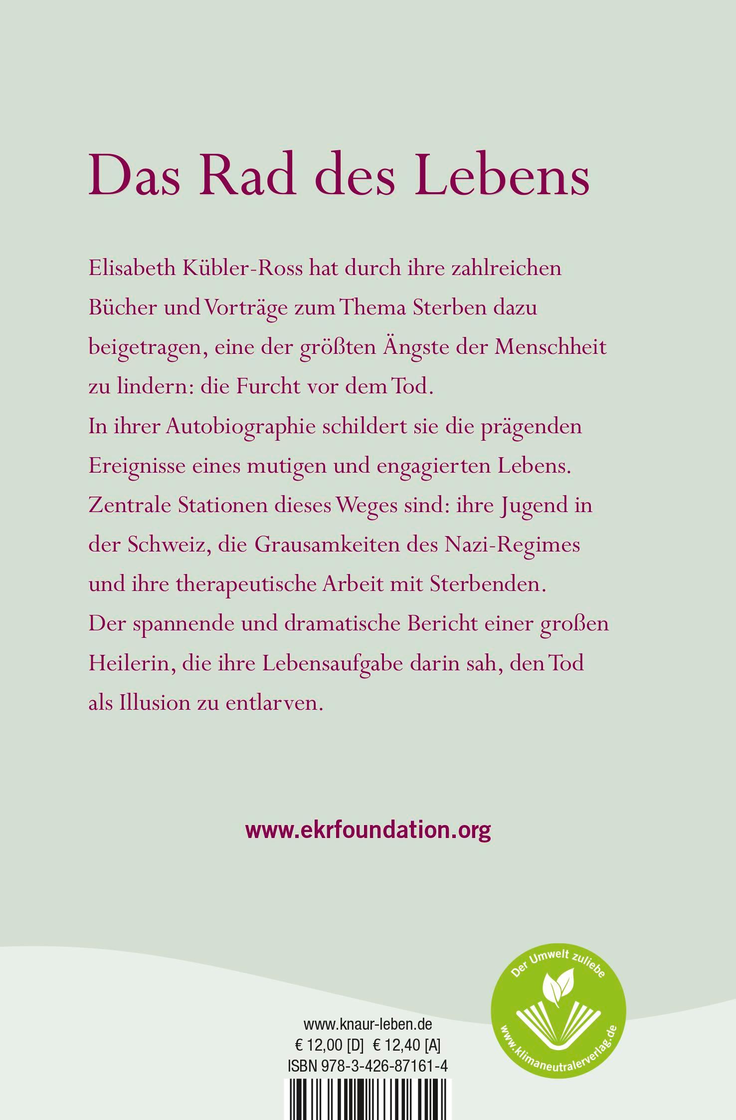 Rückseite: 9783426871614 | Das Rad des Lebens | Autobiographie | Elisabeth Kübler-Ross | Buch