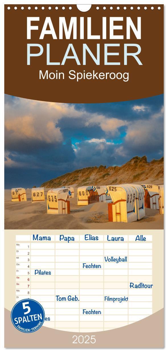 Cover: 9783457098189 | Familienplaner 2025 - Moin Spiekeroog mit 5 Spalten (Wandkalender,...