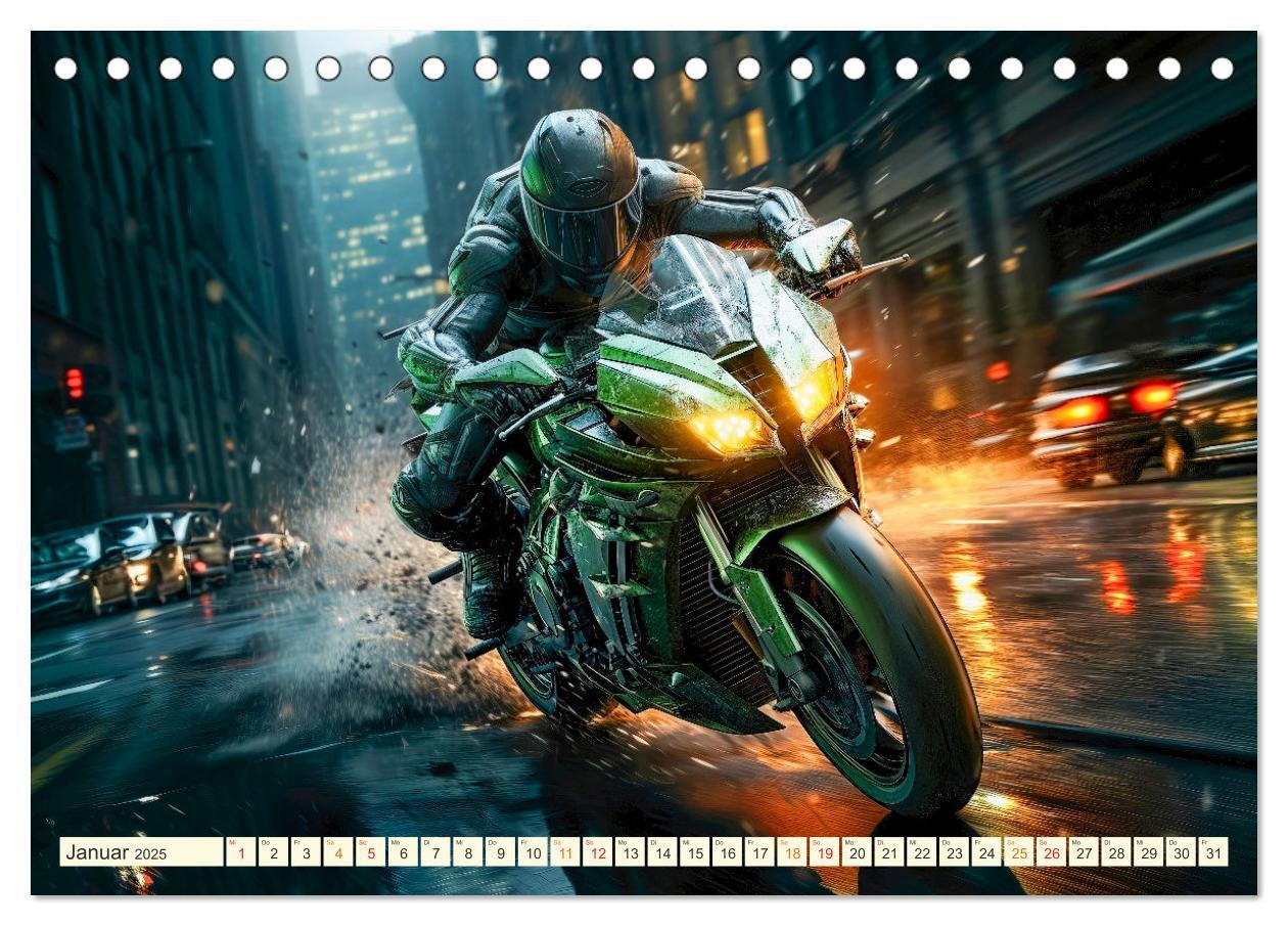 Bild: 9783383892349 | Motorrad Fantasien (Tischkalender 2025 DIN A5 quer), CALVENDO...