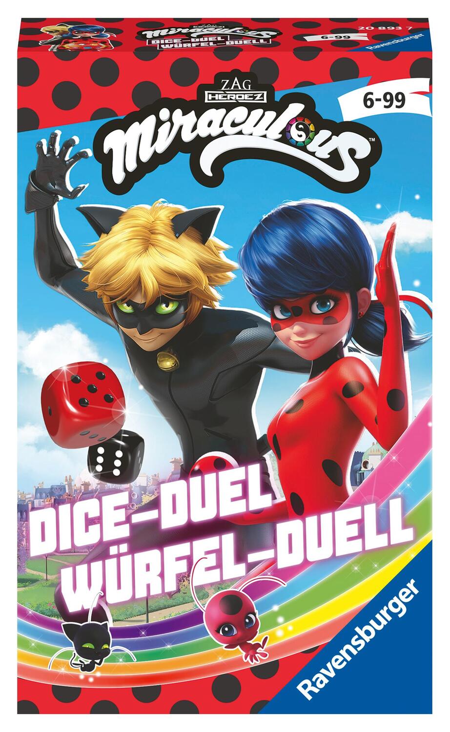 Cover: 4005556208937 | Ravensburger Mitbringspiel - 20893 - Miraculous Würfel-Duell,...