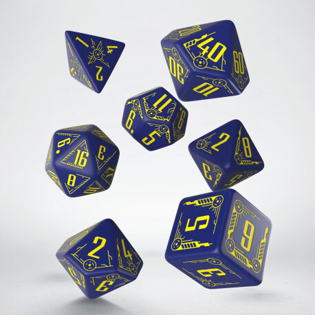 Cover: 5907699493418 | Galactic Navy &amp; Yellow Dice Set | Galactic Dice | QWOGAL45