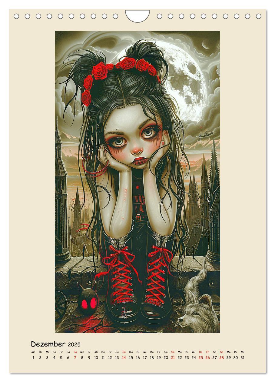 Bild: 9783457126738 | Gothic-Girls. Bizzare Comic-Art (Wandkalender 2025 DIN A4 hoch),...