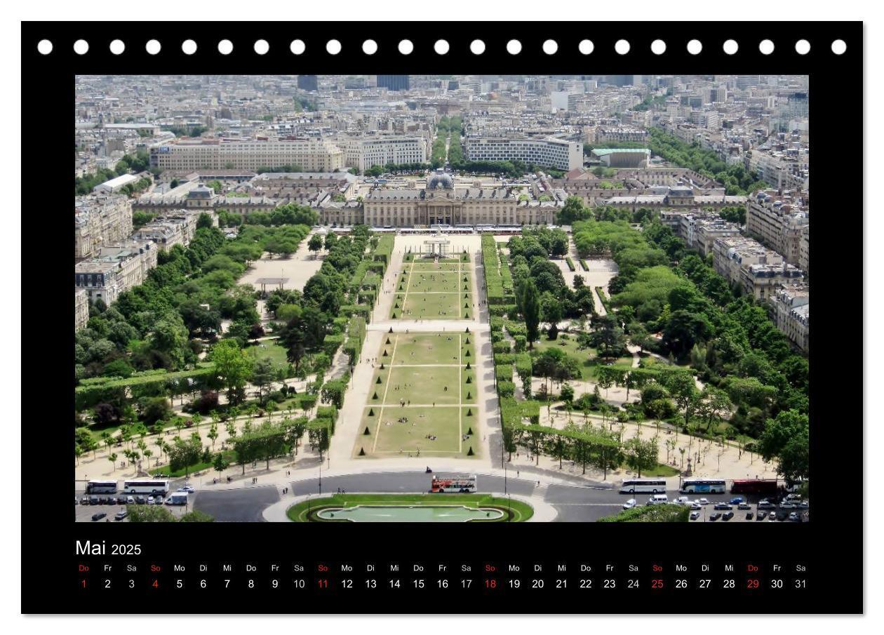 Bild: 9783435720750 | Paris von oben (Tischkalender 2025 DIN A5 quer), CALVENDO...