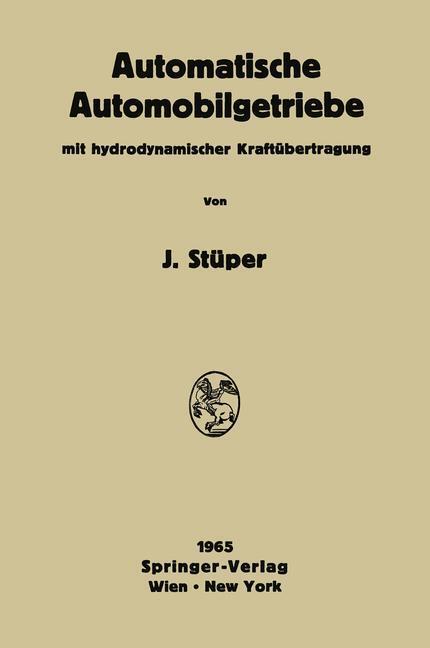 Cover: 9783709181348 | Automatische Automobilgetriebe | Mit Hydrodynamischer Kraftübertragung