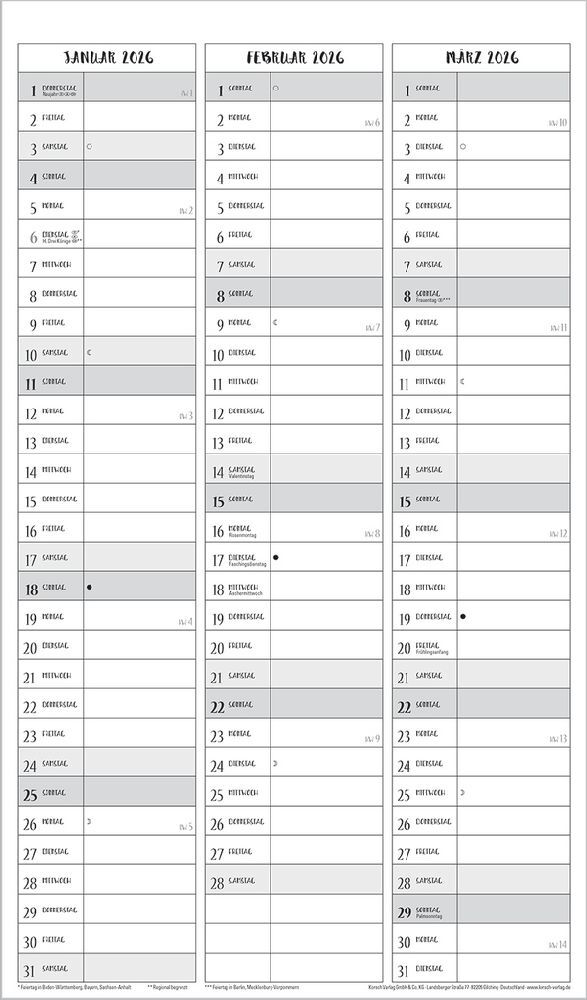 Bild: 9783731877103 | Visual Words Familienplaner 2025 | Korsch Verlag | Kalender | 14 S.