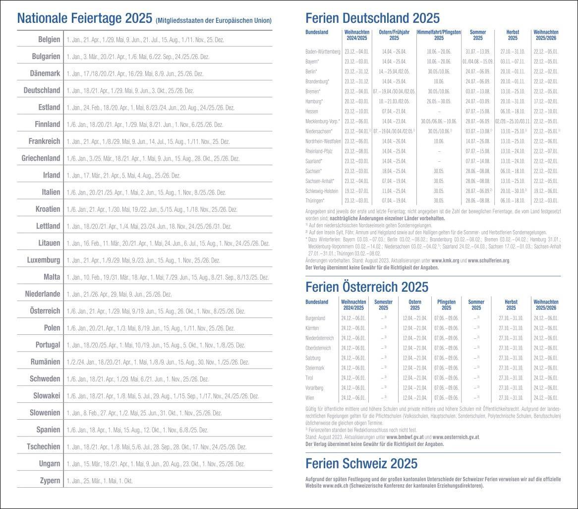 Bild: 9783756408047 | Monats-Taschenkalender, schwarz 2025 | Heye | Buch | Bürokalender Heye