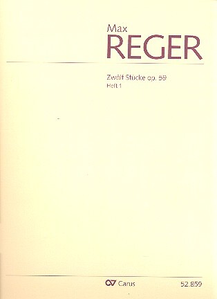 Cover: 9790007144036 | 12 Stücke op.59 Band 1 (Nr.1-6) für Orgel | Max Reger | Partitur