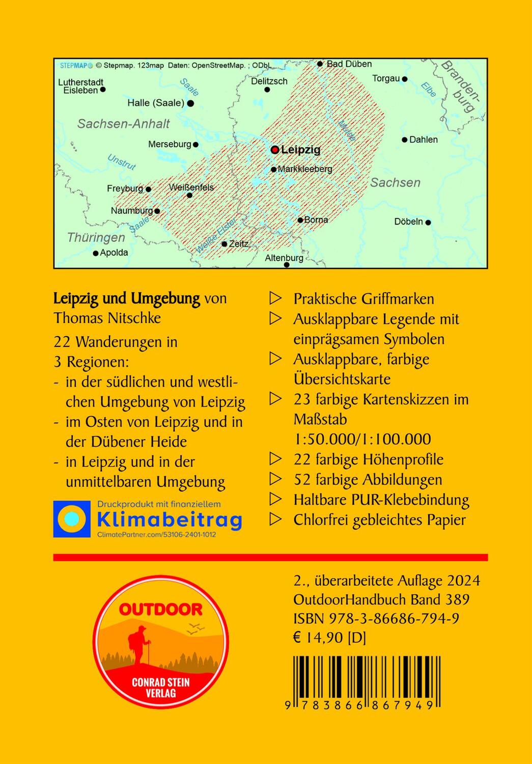 Rückseite: 9783866867949 | Leipzig und Umgebung | 22 Touren zwischen Großstadt und Natur | Buch