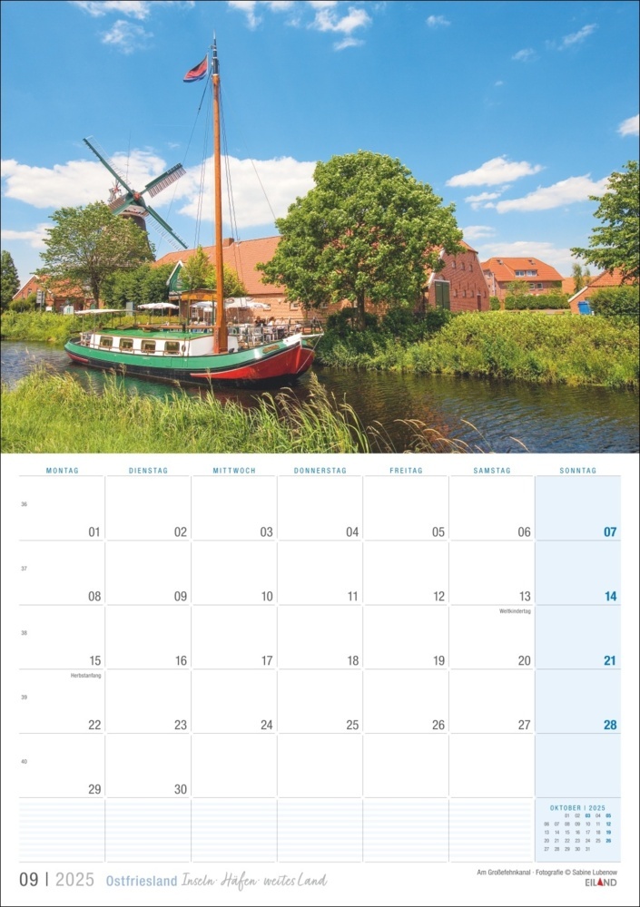 Bild: 9783964023469 | Ostfriesland Kalender 2025 - Inseln · Häfen · weites Land | Kalender