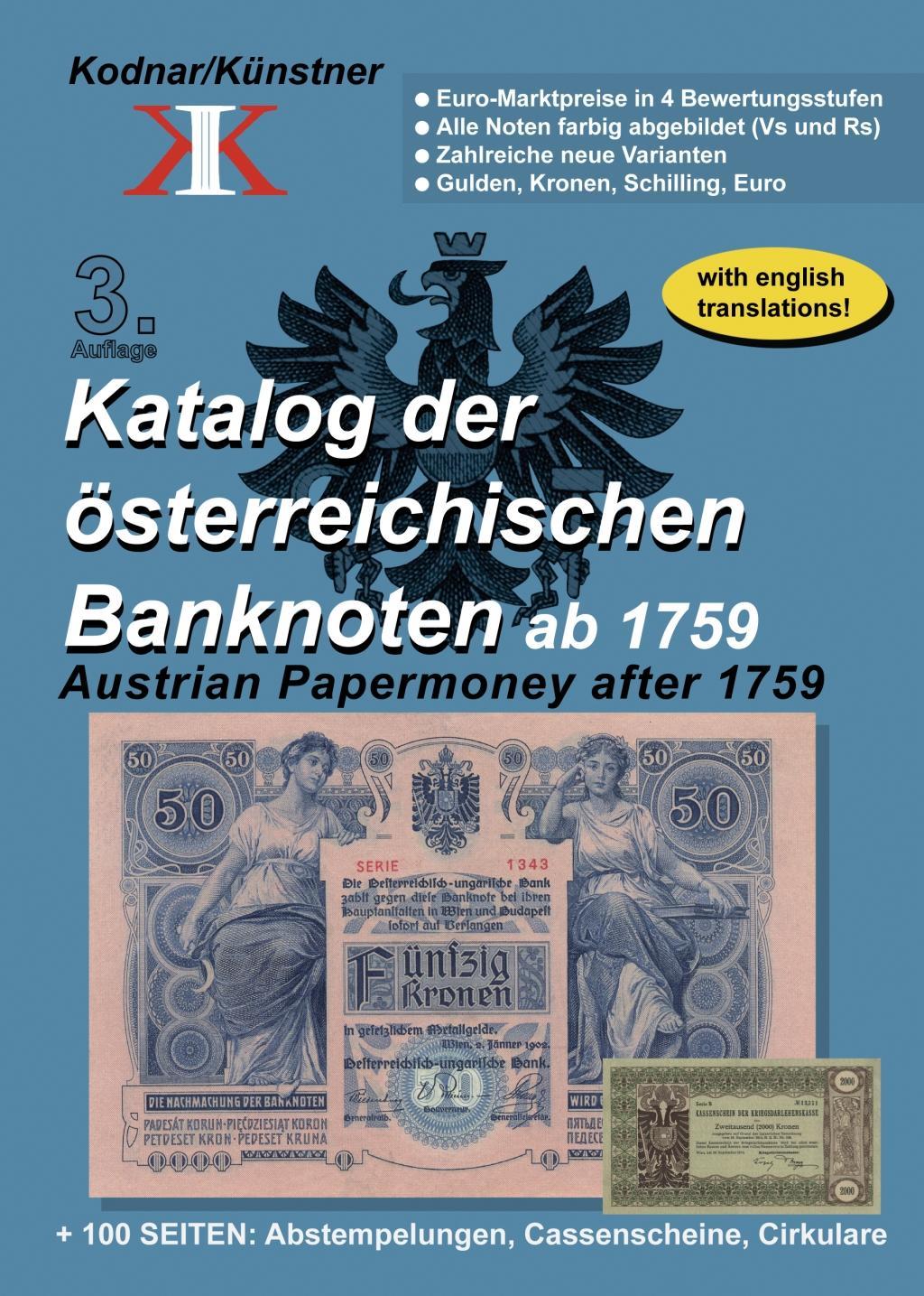 Cover: 9783950433418 | Katalog der österreichischen Banknoten ab 1759 | Johann Kodnar (u. a.)