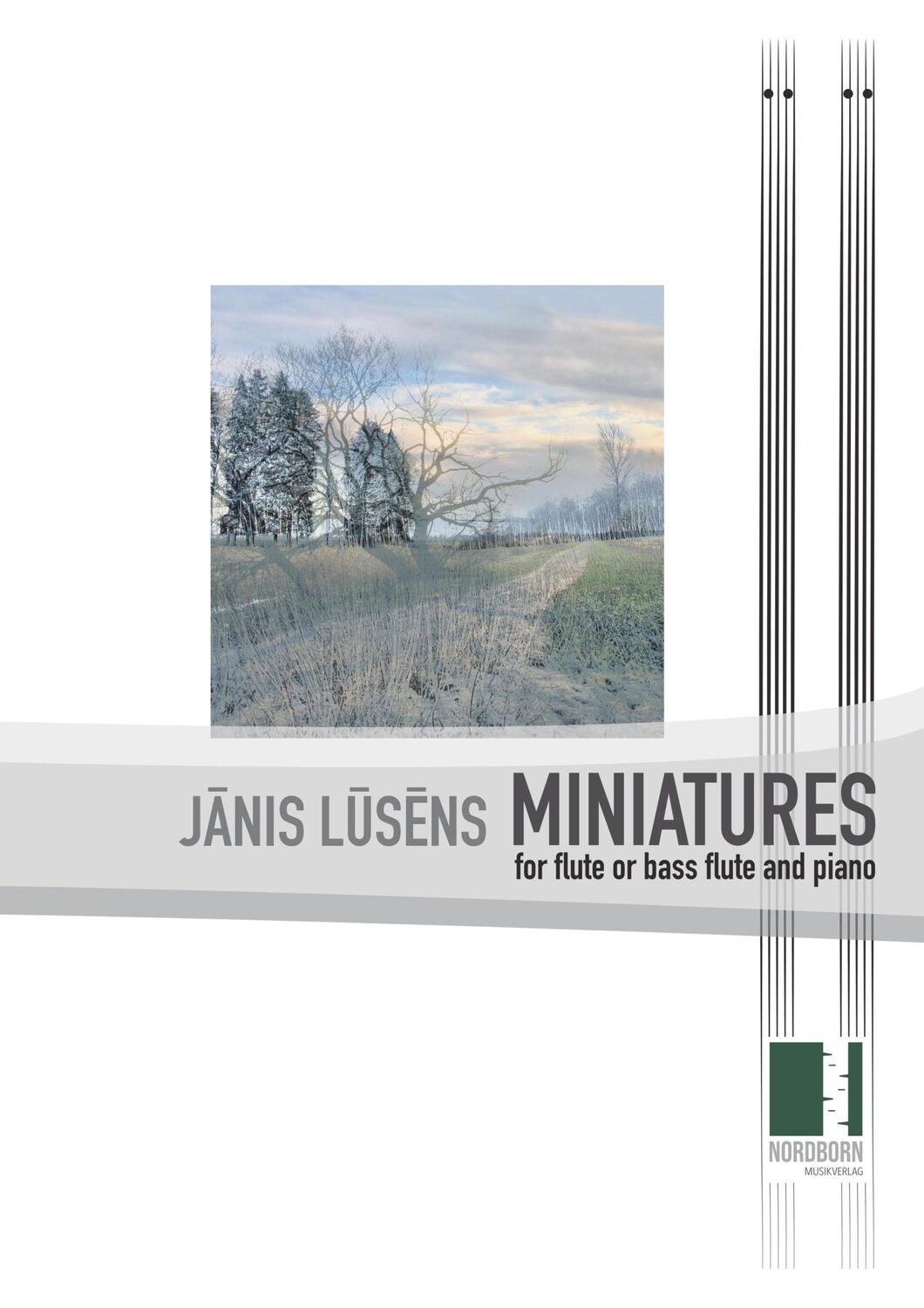 Cover: 9790700429010 | Miniatures | For Flute or Bass Flute and Piano | Janis Lusens | Buch