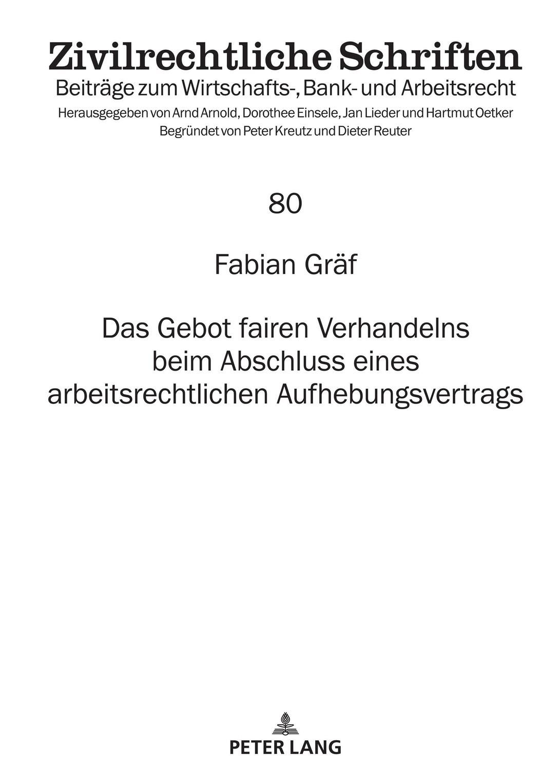 Cover: 9783631870587 | Das Gebot fairen Verhandelns beim Abschluss eines...