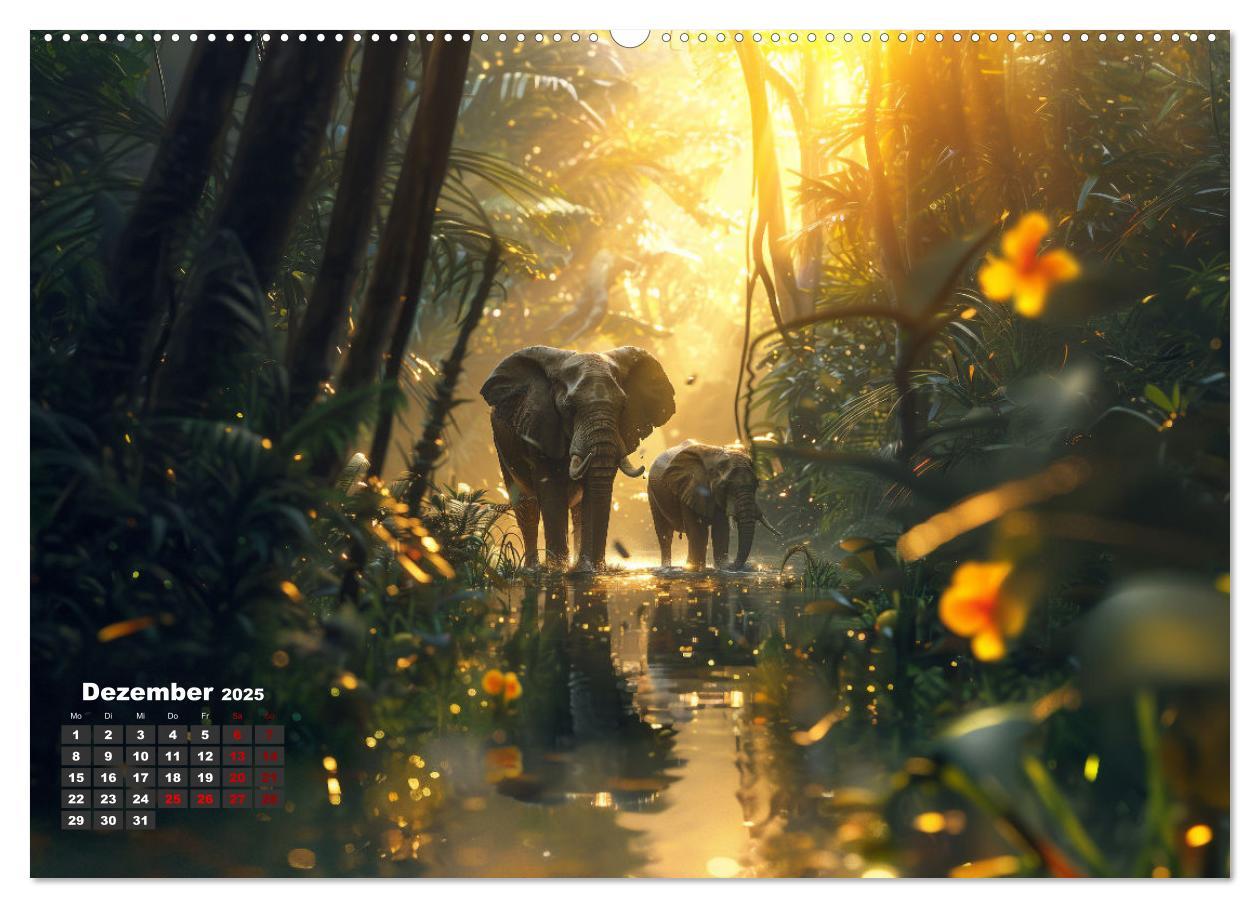 Bild: 9783383798030 | Liebenswerte Elefanten (Wandkalender 2025 DIN A2 quer), CALVENDO...