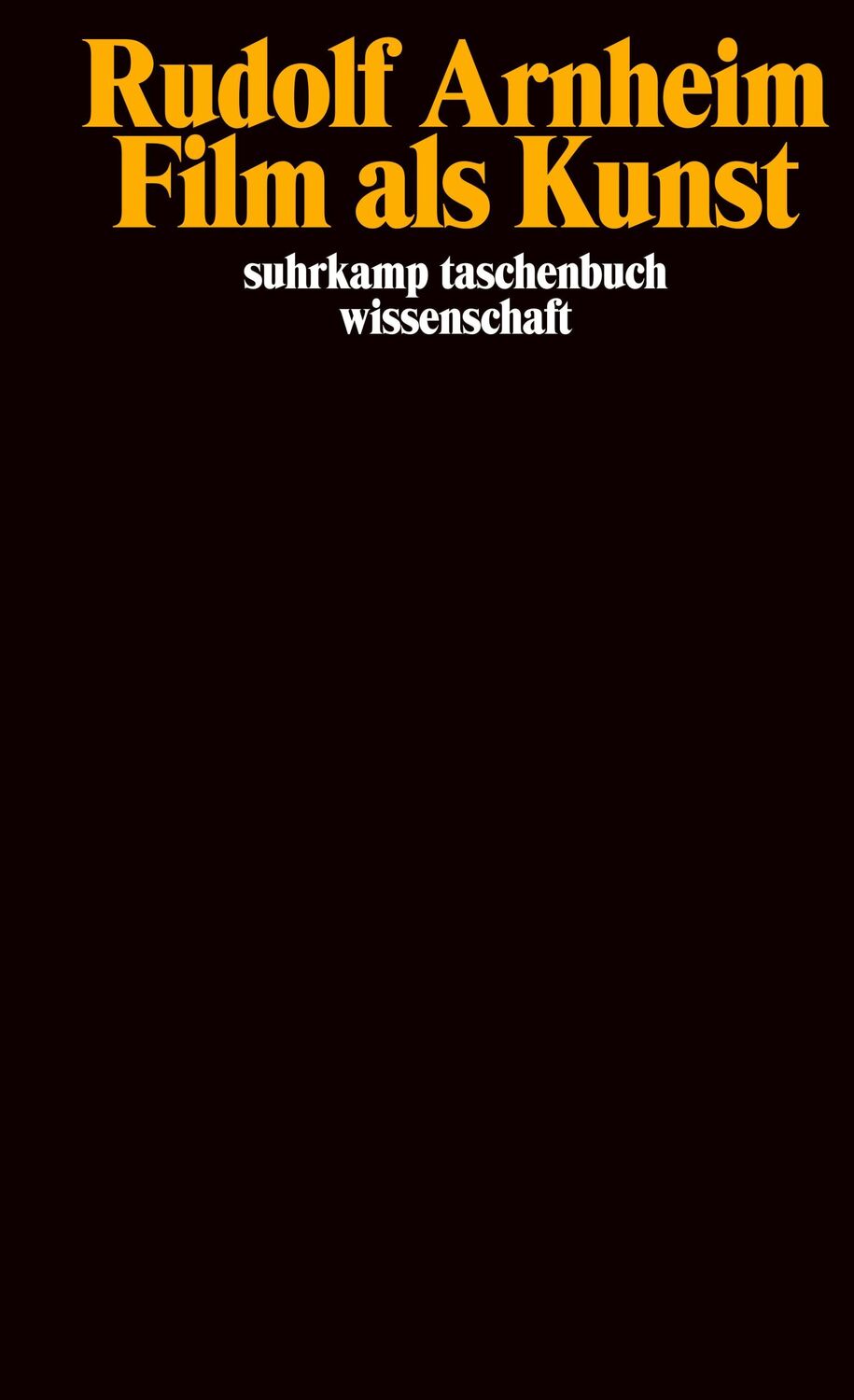 Cover: 9783518291535 | Film als Kunst | Rudolf Arnheim | Taschenbuch | 325 S. | Deutsch